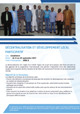 Décentralisation et développement local participatif